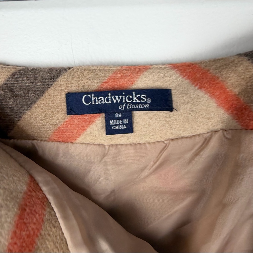 Chadwick’s Of Boston Plaid Midi Brown Wool Blend Skirt Academia Preppy Size 6 - Picture 4 of 10